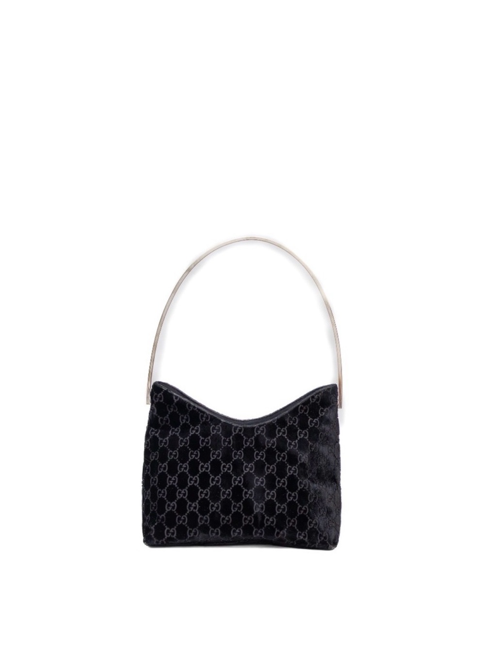 Rare Vintage Gucci Tom Ford 1997 Black Velvet GG Monogram Runway Shoulder Bag - Picture 2 of 11